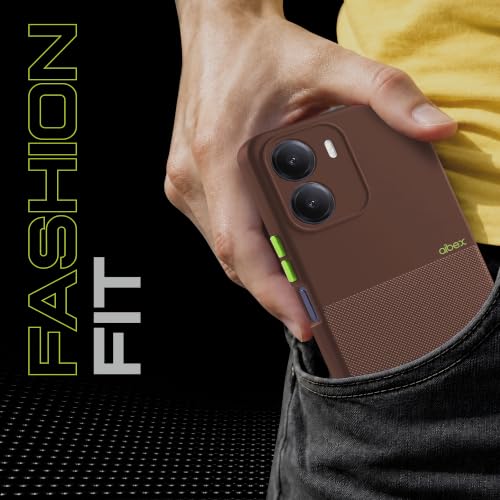 Image of AIBEX Premium Back Cover Case Compatible for Redmi 15A 5G | Scratch & Drop Tested Shockproof Matte Texture Case with Soft Microfibre Lining | Slim Fit Cover with Anti-Scratch Finish - Brown