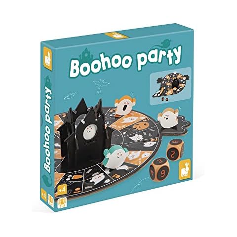 Janod - Buuhuu-Party - Gesellschaftsspiel für Kinder - Thema Geister - Brettspiel aus Holz und Pappe Cover