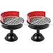 com-four® 2X Aschenbecher aus Metall im Mini Grill Design - Grill-Aschenbecher - Ascher für den Außenbereich - Geschenk für Raucher - Zigarettenhalter (2 Stück - Grill)