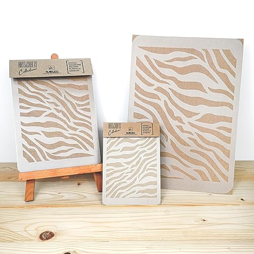 NAKLEO Painting Stencil for Crafts A3 30x42cm, Zebra Skin Animal Savanna Pattern - Image 4