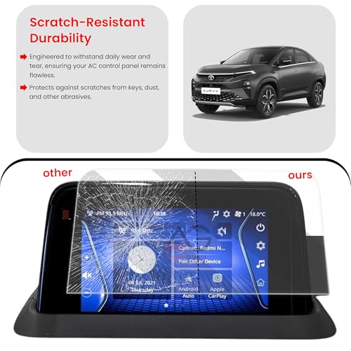 Image of Screen Guard For TATA CURVV 2024 || 7 INCH INFOTAINMENT + STEERING + AC PANEL PROTECTOR || Pure+ | Pure+S || 9H Car Digital Display Accessories 2025 [Not Tempered Glass]