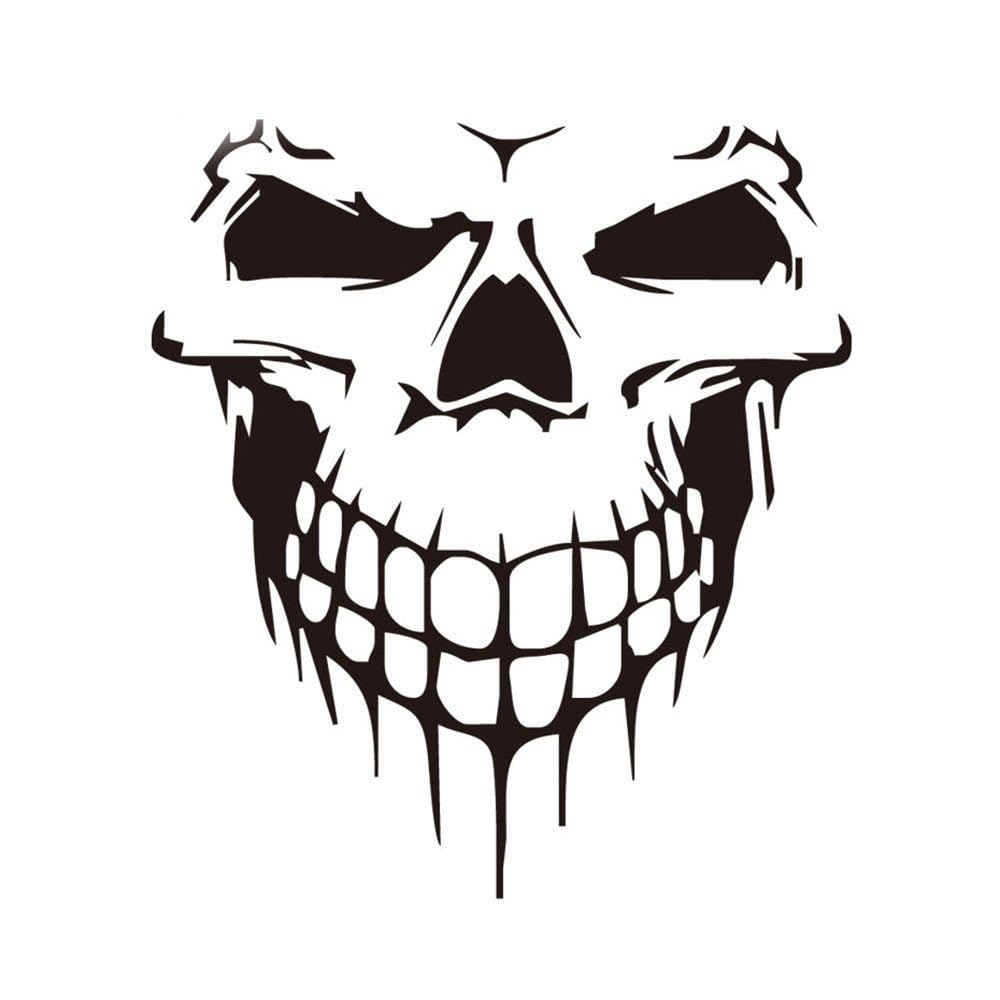 HAfgDJ 15.9 * 17.7cm Skull Car Stickers Stickers for Car Motorcycles Creative Auto Stickers and Decals Car-Styling