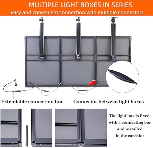 Ultra Slim LED Light Box for Restaurants & Cafes, Digital Menu Board Screen, Backlit Advertising Display, TV Billboard for Shops (60x120cm / 23.6x47.2in)