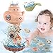 FORMIZON Baby Badespielzeug, 9 STK Wasser Spielzeug Badwanne mit Saugnapf, Wandspielzeug Wasserspray & Spin, Wasserdusche Spielzeug Duschgeschenk für Kleinkinder Mädchen und Junge (9 STK)
