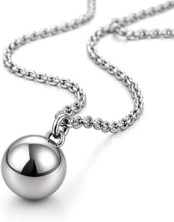 DP DESIGN Halskette mit Engelsrufer Halskette Silber 2,2 cm Länge 126 cm Sterling Silber ohne Edelstein, Sterling Silber, Kein Edelstein