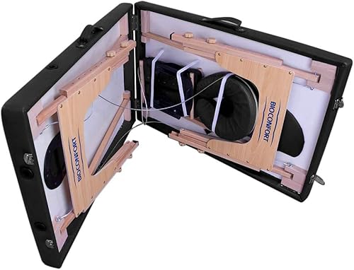 Miniatura 4 de Cama masaje Camilla 180X60cm Plegable Portatil Fisioterapia Faciales Tatuaje Ligera SPA (Negro)