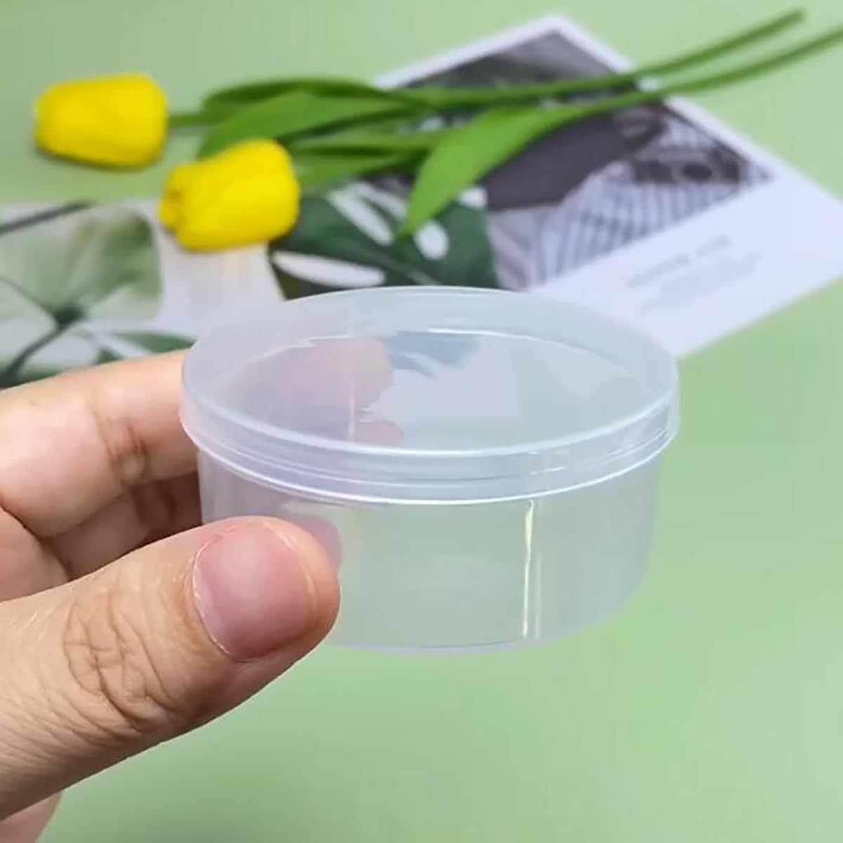 Lawei Lot de 12 bocaux en plastique transparent avec couvercles - 425,2 g - Pour produits secs