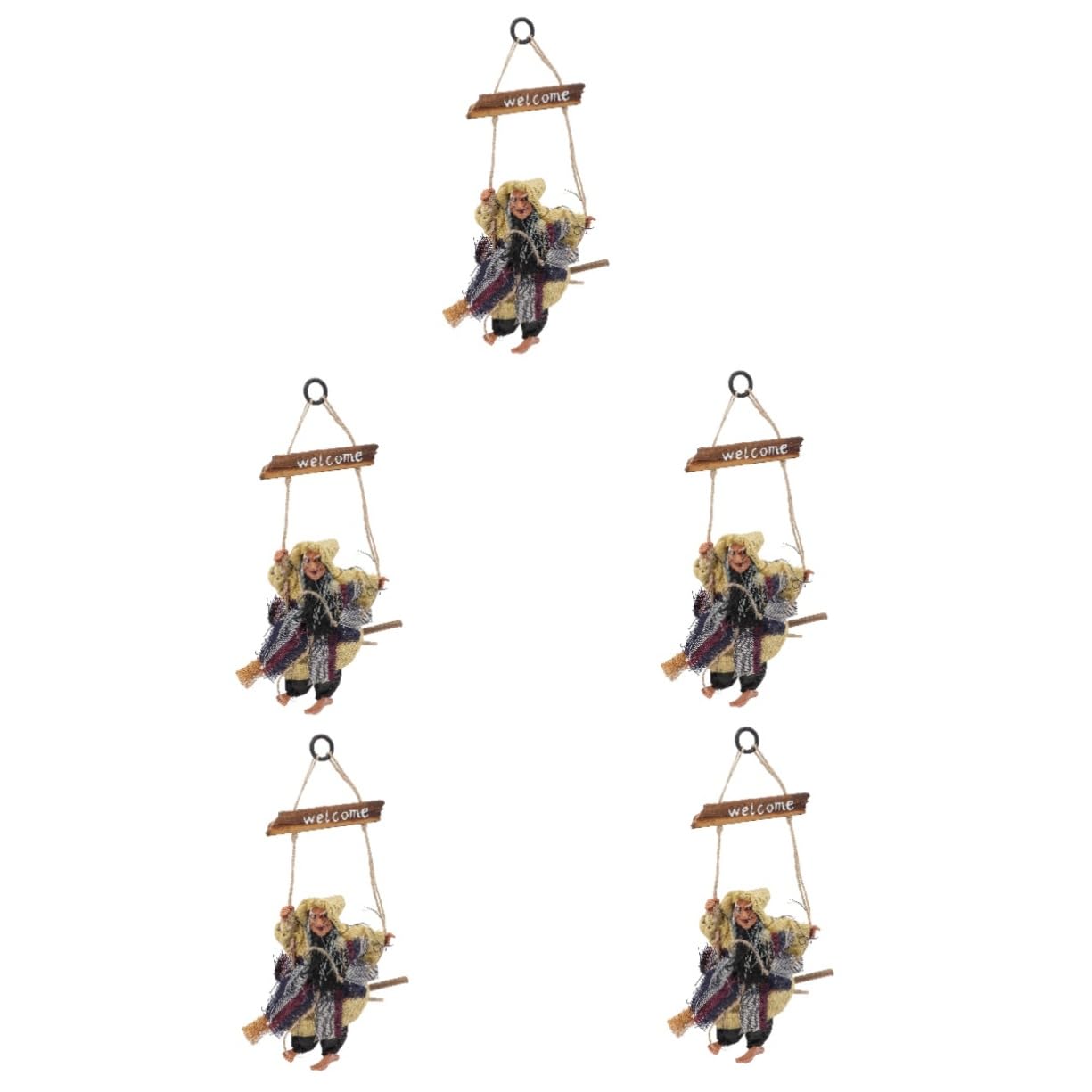 Garneck 5pezzi Decorazione Porta Halloween Con Strega Appendibile Per Festeggiamenti Atmosfera Magica Per Feste e Case Accessorio Fantastico Per Accogliere Ospiti