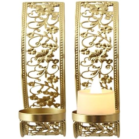 Haowul Iron Wall Sconce Candle Holders Cover