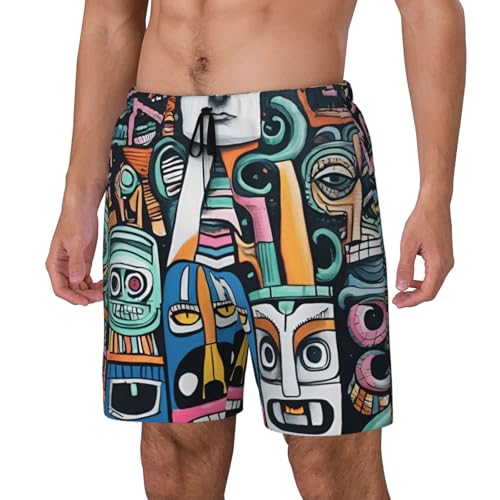 Abstract Art Print Men Stylish Functionality Swim Trunks Breathable Beach Shorts Surfing Gym Fishing2