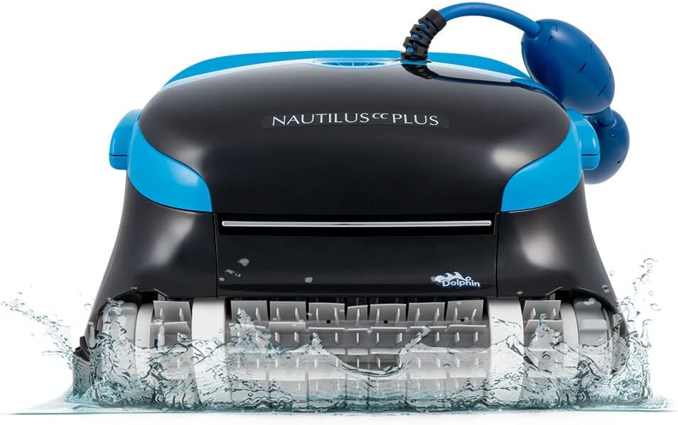 Dolphin Automatic Robotic Pool Vacuum Cleaner, Wall Climbing Scrubber Brush, Smart Navigation, Ideal for In-Ground Pools up to 50 FT in Length - Nautilus CC Plus