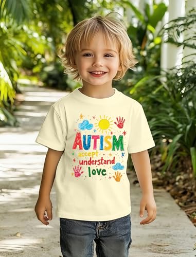 Image of Autism Awareness Shirt Kids Boys Accept Love Understand Tshirt Toddler Autism Shirts Graphic Inspirational Tee Tops