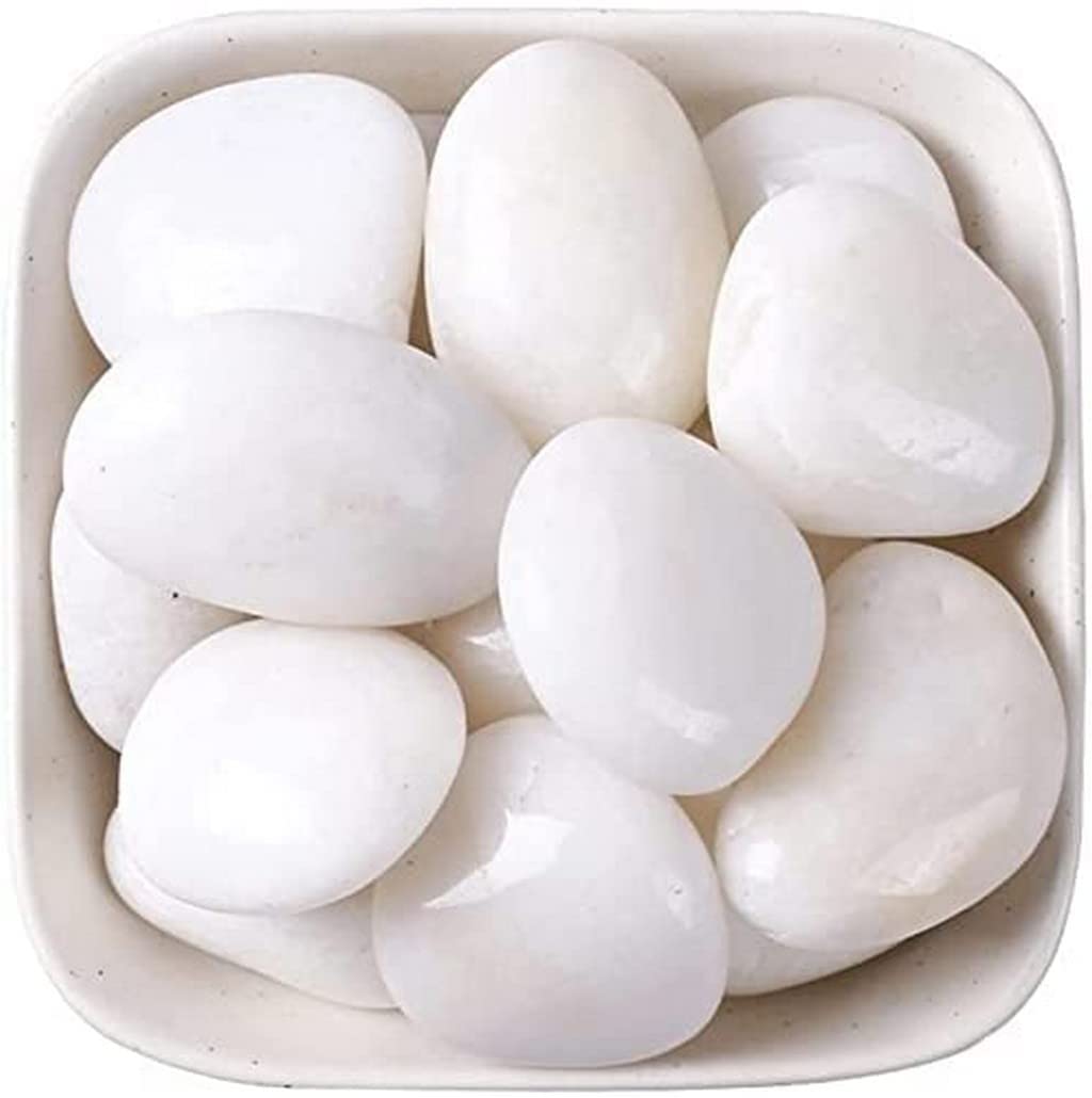 OhhSome [5KG] Polished White Pebbles Stone Home Decorative Vase Fillers Stone (B09M89TCFK) Amazon Price History, Amazon Price Tracker