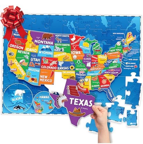 United States Puzzles for Kids Ages 4-6 - Educational Toys...
