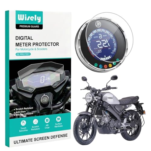 Image of Wisely Premium Screen Guard Compatible for YAMAHA XSR 155 (2025) Bike - TFT Display Digital Meter Protector - HD Clear, Full Cover - Easy Installation Kit - XSR155 Instrument Cluster Accessories