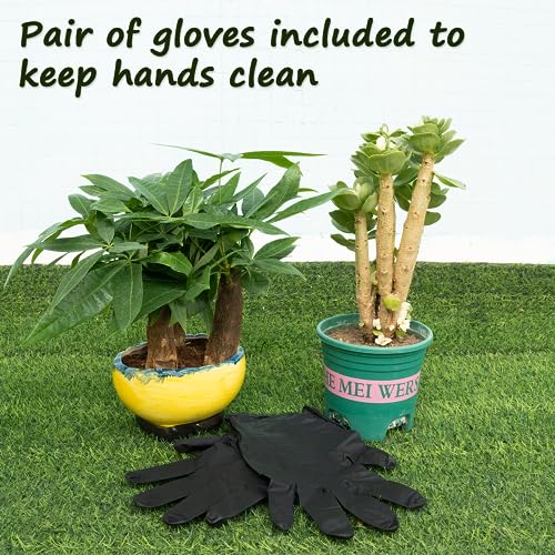 Calofulston 5LB Clay Balls for Plants, Expanded Leca Clay Pebbles for Indoor Plants Hydroponic, Soil Amendment, Drainage, Easy Reusability, 4-16mm, Includes Gloves