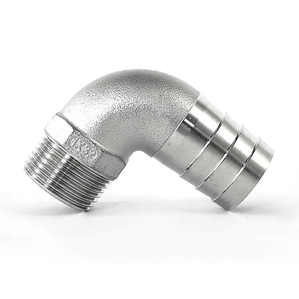 Kolanko 90 stopni ze stali nierdzewnej 304 z gwintem męskim Złącze króćca do węża(1-1/4inchx40mm)