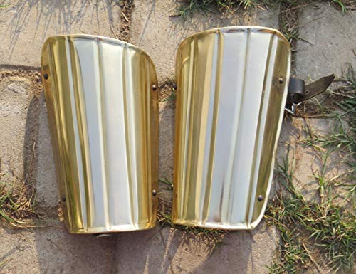 NauticalMart Knight Steel bracers Armor Arm Guard LARP Clothing, Fantasy Warrior, Halloween Costume