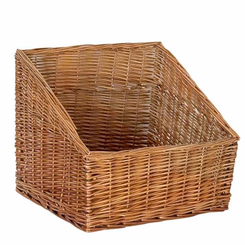 Panier présentoir à pain carré en osier 45 x 45 h 40 cm