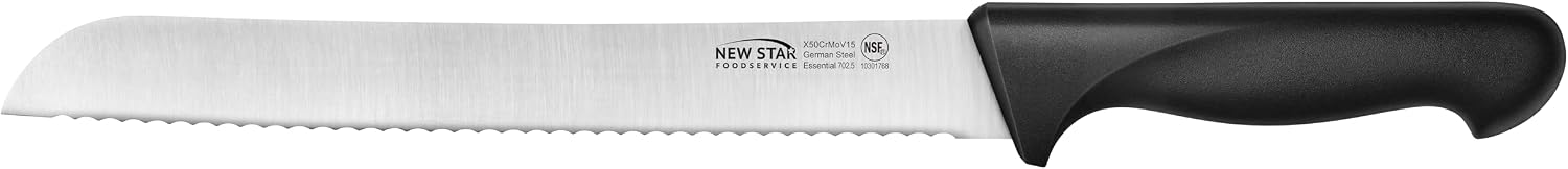 New Star Foodservice Essential 10-Inch Bread Knife, German Steel