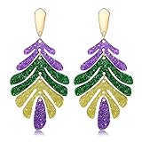 ARATLENCH Acrylic Pendant necklace Earrings – Long Statement Leaf Charm Necklace Tortoise Resin Palm Leaf Earings Fashion Necklaces Earring for Women