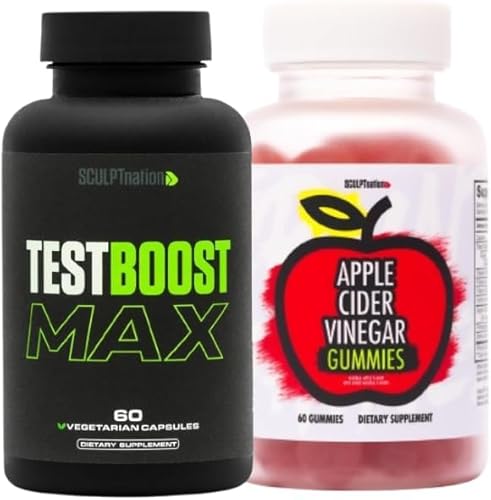 Sculpt Nation by V Shred Test Boost Max y paquete de gomitas de vinagre de sidra de manzana