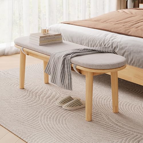 Banco de madera maciza para extremo de cama de dormitorio salon 2