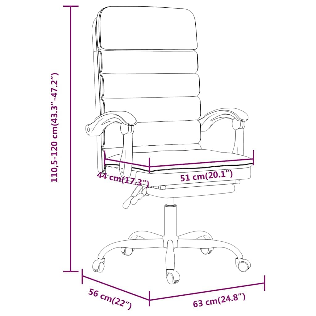 Krzesło biurowe z funkcją masażu i obiciem ze sztucznej skóry, brązowe, z regulacją wysokości na kółkach, ergonomiczne oparcie, obrotowe, do domowego biura i gier