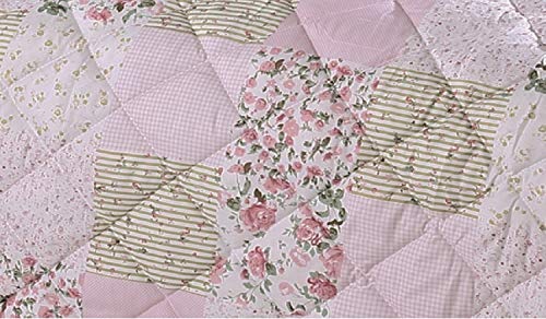 EXKLUSIV HEIMTEXTIL Sprei, XXL, bedsprei, quilt, picknickdeken, 220 x 240 cm, patch Rosella - Image 3