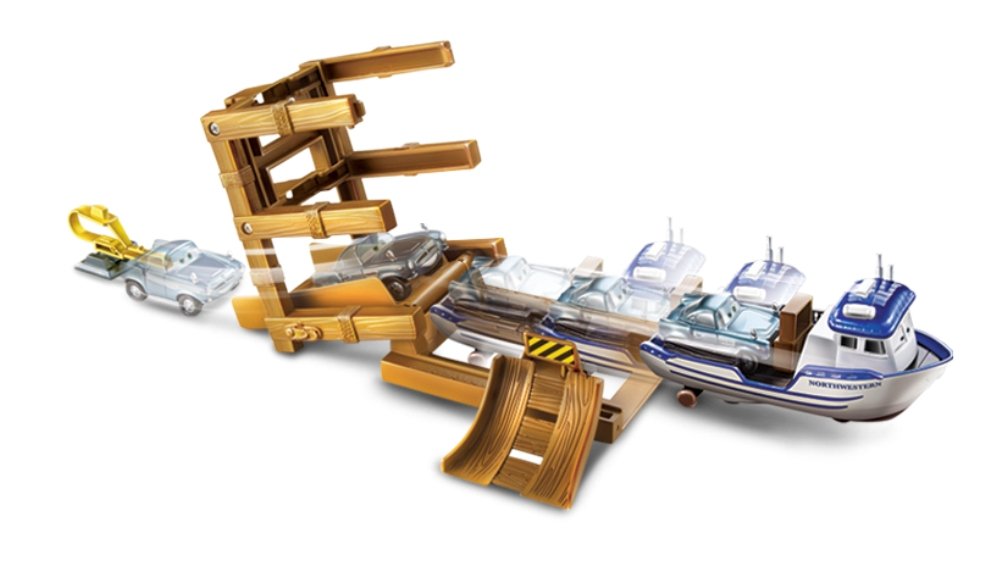 Cars 2 Action Agents Crabby Boat Vehicle Playset with 2 Character