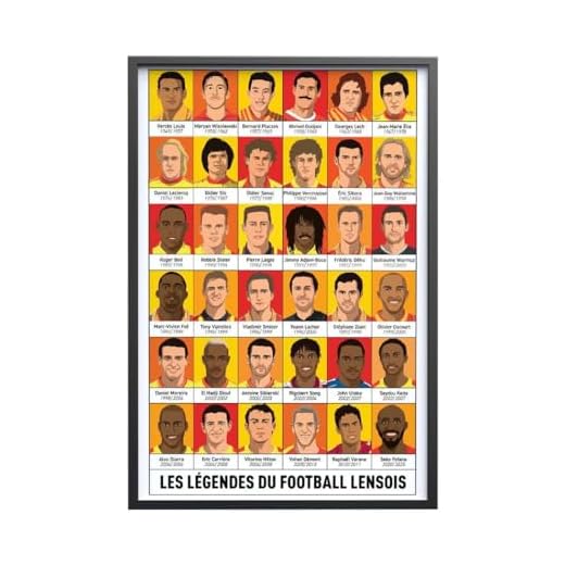 Affiche Foot "Les Légendes du Football Lensois" - 40 x 60 cm - vendue sans cadre