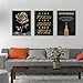 Motivational Office Wall Art Inspirational Success Wall Art Canvas Hustle Posters Prints Entrepreneur Quote Wall Picture Paintings 3 Panels Artwork Home Bedroom Wooden Framed Easy to Hang(36”Wx16”H)