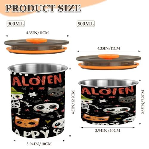 Envase con tapa hermética acero inoxidable 900ml miniatura 2