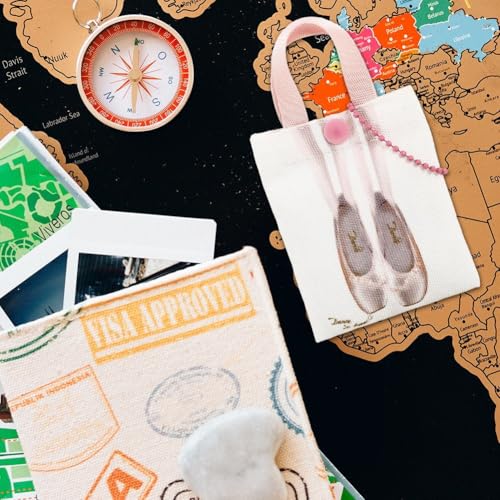 Mini Slippers Canvas Bag with Earphones Storage Bag Coin Key Organizer Accessory Tote Bag for Dance Enthusiasts4