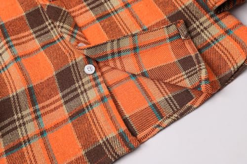 Image of Betusline Boy and Men Button Down Plaid Shirt | Soft,Breathable and Comfortable Fabric