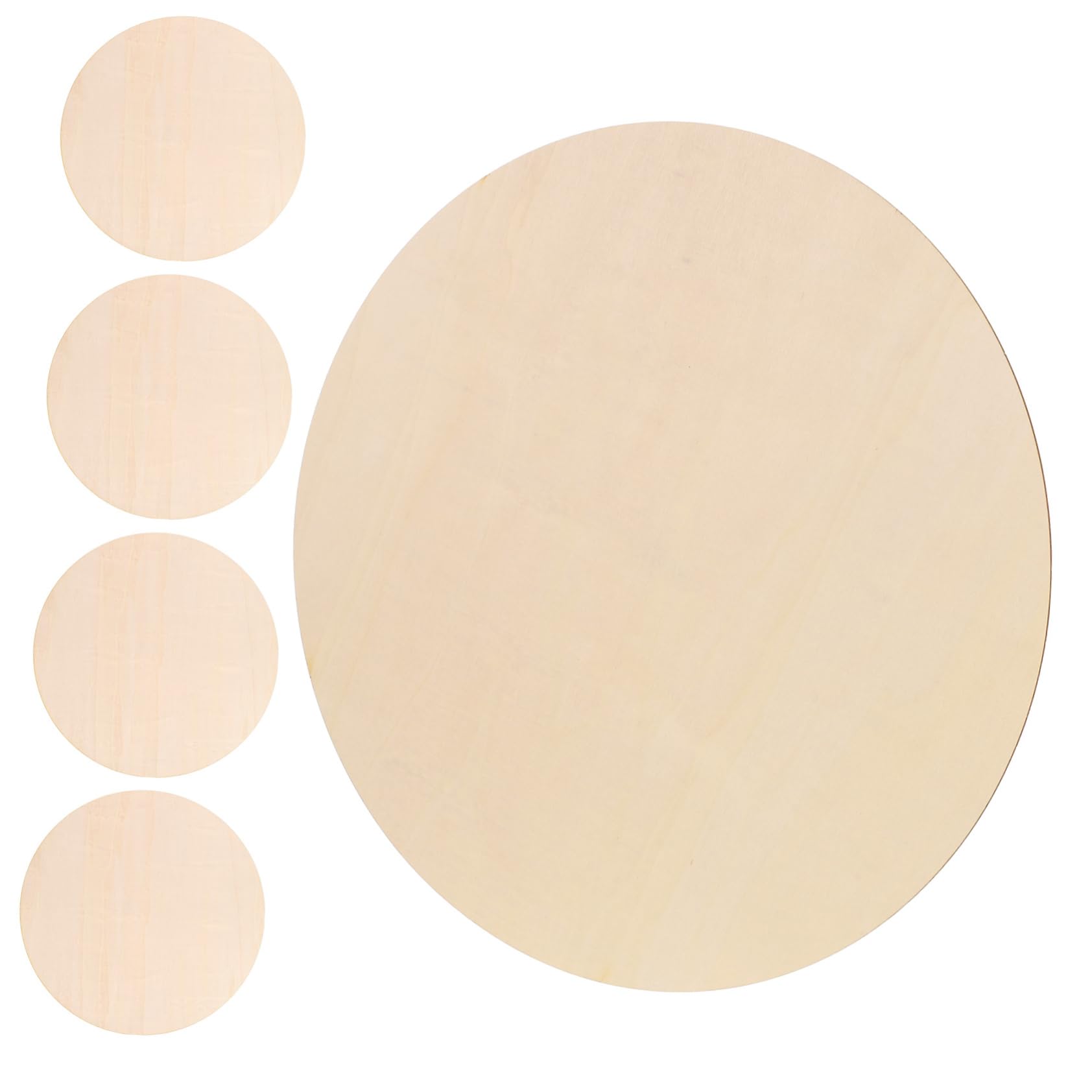 Cerchi in Legno Grezzo per Diy, Set da 5 Pezzi Tondi | Verniciabili e Sospesi Facilità, Design Neutro per Etichette e Cerimonie, Formato Compatto da Portare