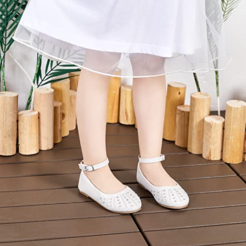 Image of GINFIVE Toddler Girls Dress Shoes Little Girls Mary Janes Ballerina Flats Shoes Toddler