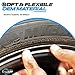 True Line Automotive Rim Protector - L Shape Wheel Protector - Ultra-Durable Car Rim Guards with 3M Adhesive Tape, Easy to Install, Universal Fitting - Black Gloss