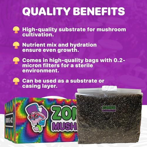 Zombie Mushrooms Master Mix Mushroom Substrate Bag, 5lb Mega Bag, Pasturized, Hardwood Pellets and Soy Hulls, Pre-Hydrated and Ready to Use (Hardwood & Soy Hulls) - Thumbnail 4