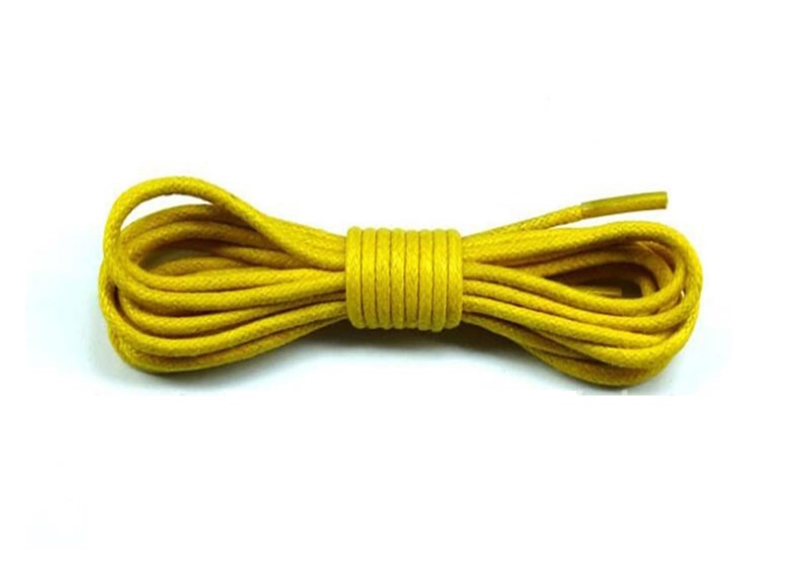 Cordones de zapatos planos, 1 par de cordones de cuero, cordones encerados de algodón, cordones de cuero redondos for zapatos, botas, cordones de zapatos unisex(Yellow,120cm)