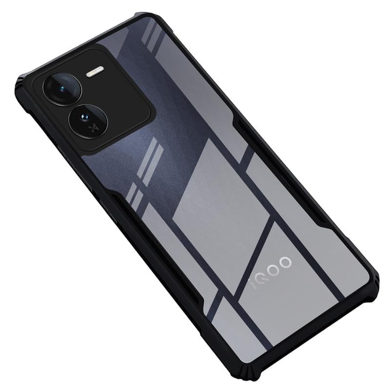 SHINESTAR iQOO Z9 5G Back Cover Case | Ultra Thin 360 Degree Protection Crystal Clear Tranparent Bumper Back Cover Case for iQOO Z9 5G - Black (B0D6LXH7B5) Amazon Price History, Amazon Price Tracker