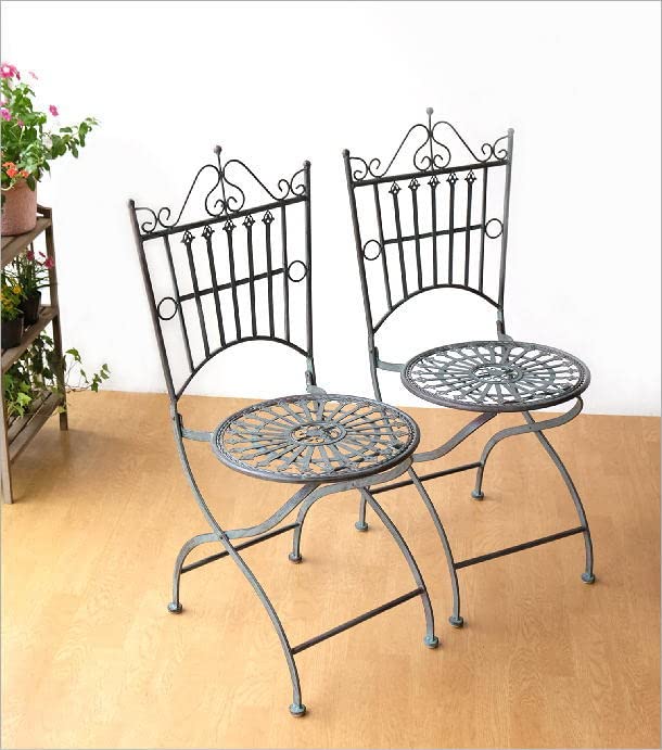 Amazon.co.jp: ガーデンチェア 折りたたみ おしゃれ 2脚セット