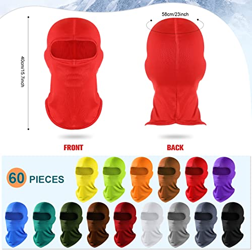 Image of Vicenpal 60 Pcs Balaclava Face Masks Bulk Men Lightweight Full Face Cover Breathable Balaclava Pasamontanas Ski Winter Mask