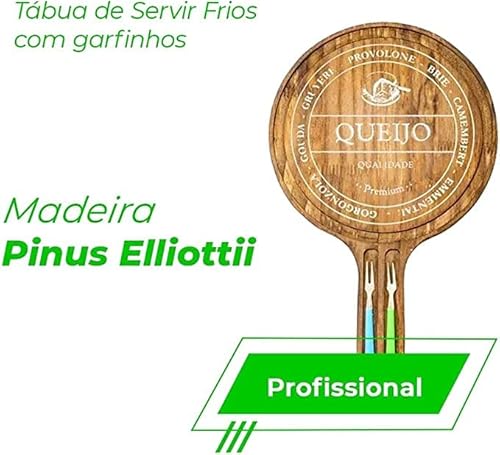 Debiasi, Tábua para Frios Premium com Garfo, Rústica Plus, 24X36cm