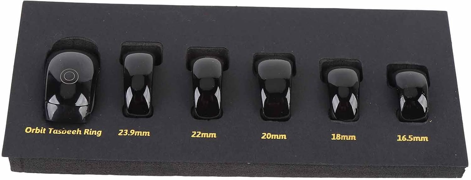 Pssopp Digital Finger Counter, IP67 Electronic with 5 Rings, Long Battery Life for Prayer Counting for Men and Women