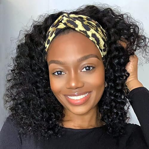 Headband Wig Human Hair Deep Wave