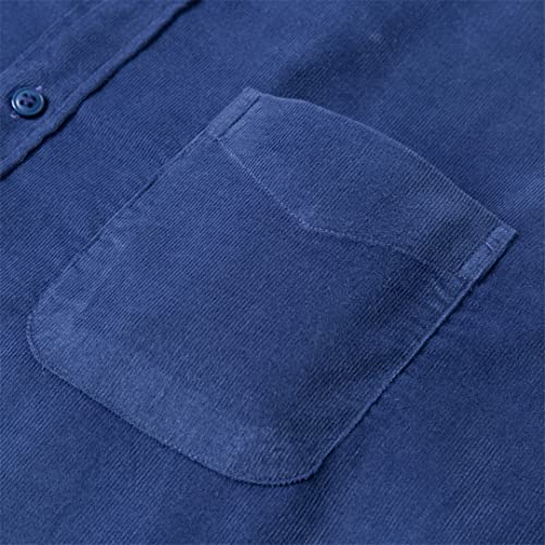 Men's Long Sleeve Corduroy Casual Shirts Man Standard-Fit Button-Down Work Casual Shirts4
