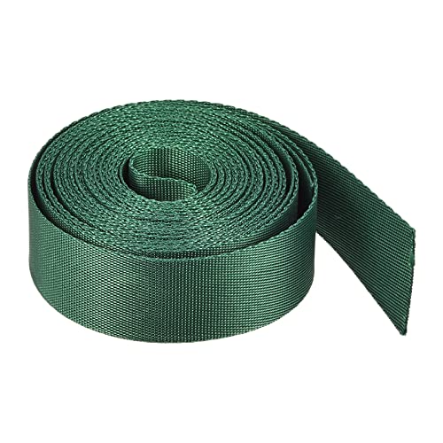 Image of MECCANIXITY Flat Nylon Webbing Strap 1 Inch 4 Yards Green for Backpack, Cargo Strap, Luggage-rack