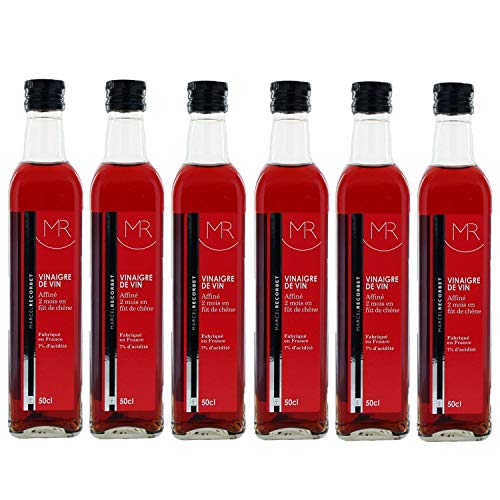Lote de 6 vinagre de vino tinto – MR – Botella 500 ml
