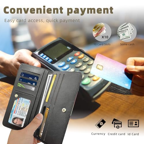 RFID Blocking Leather Wallet for Women and Men, Purple Flowers Compact Bifold Credit Card Holder with RFID Protection, Small Ladies Slim Minimalist Wallet2